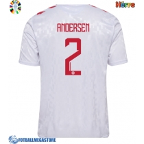 Fotballdrakt Herre Danmark Joachim Andersen #2 Bortedrakt EM 2024 Kortermet